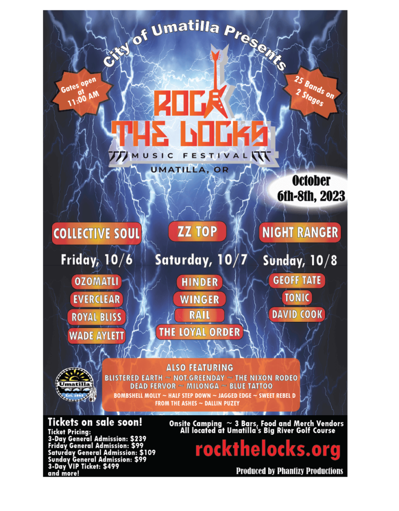 October 8, 2023 Umatilla, OR Night Ranger